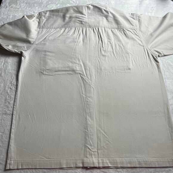 Merrill & Forbes Outfitter drill & twill Men’s Button Down Beige Shirt sz Large - Picture 2 of 7